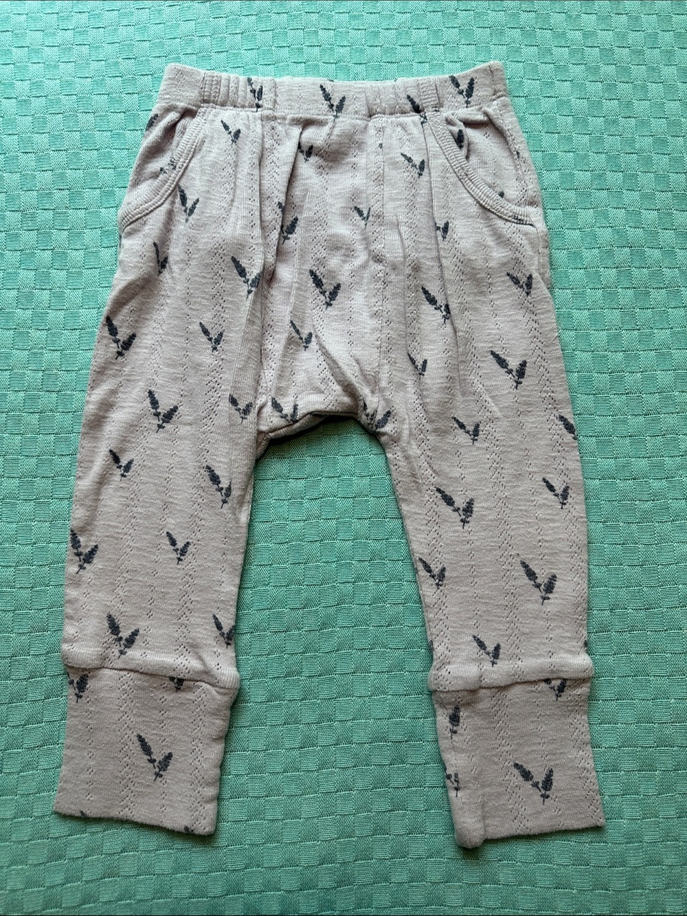 Kate Quinn lavender pointelle panda pants